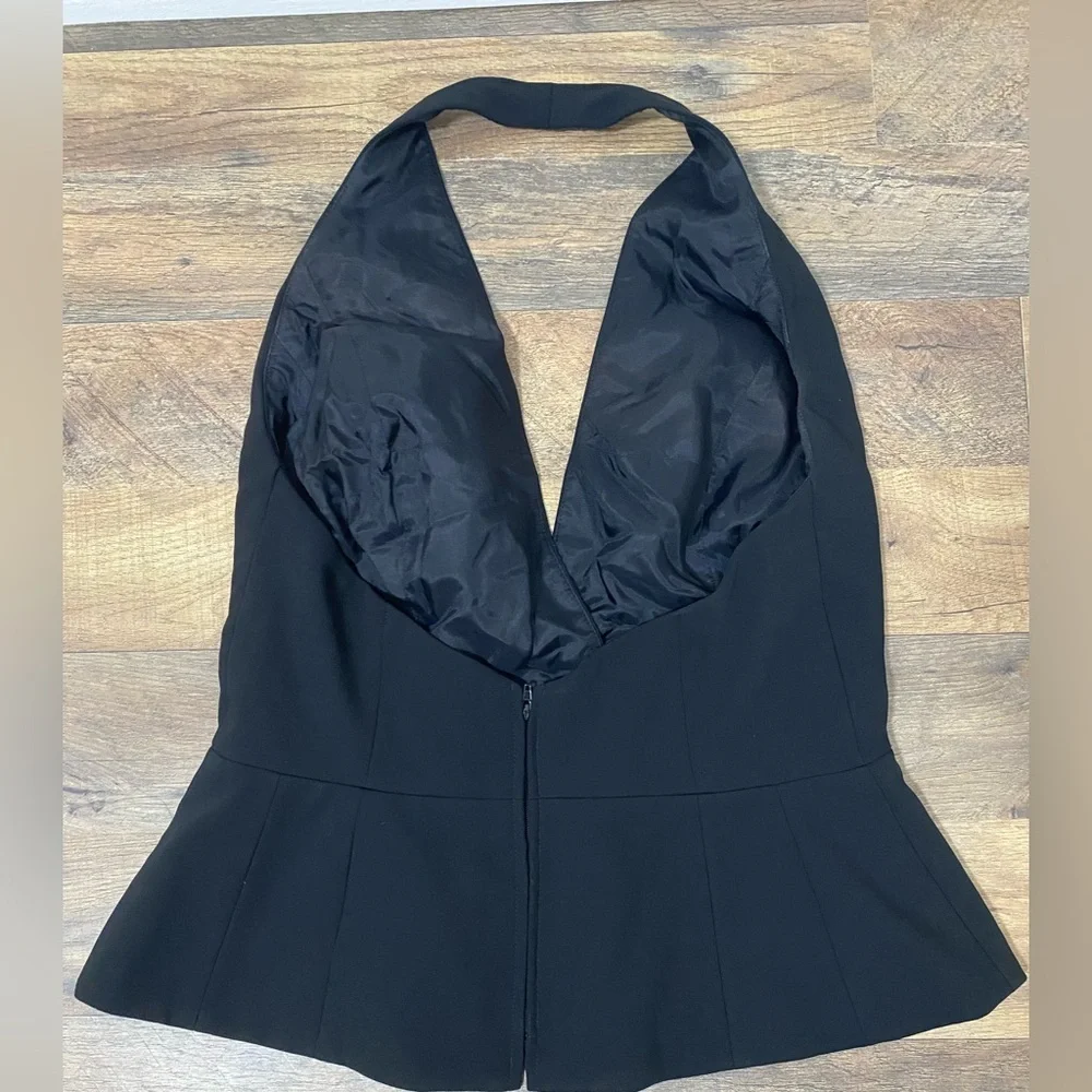 Carmen Mac Valvo-Black Halter Top - Picture 3 of 7